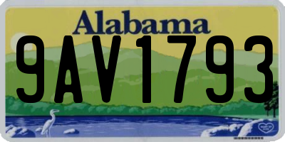 AL license plate 9AV1793