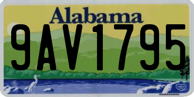 AL license plate 9AV1795