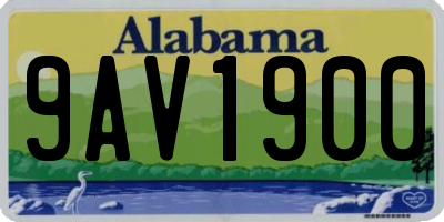 AL license plate 9AV1900
