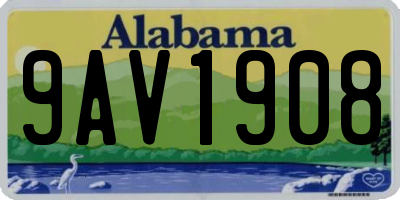 AL license plate 9AV1908
