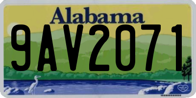 AL license plate 9AV2071