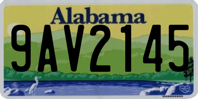 AL license plate 9AV2145