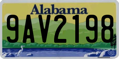 AL license plate 9AV2198