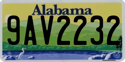 AL license plate 9AV2232