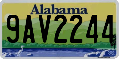 AL license plate 9AV2244