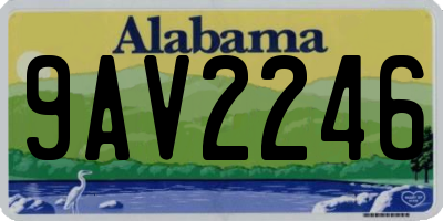 AL license plate 9AV2246