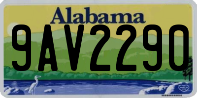 AL license plate 9AV2290