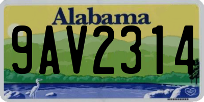 AL license plate 9AV2314