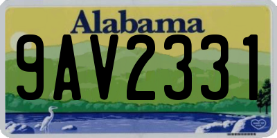 AL license plate 9AV2331