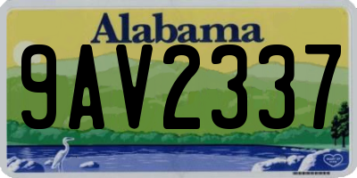 AL license plate 9AV2337