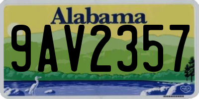 AL license plate 9AV2357
