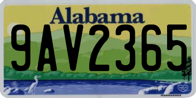 AL license plate 9AV2365