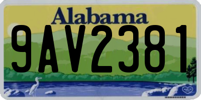 AL license plate 9AV2381