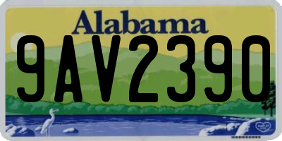 AL license plate 9AV2390