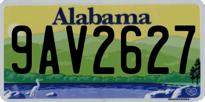 AL license plate 9AV2627