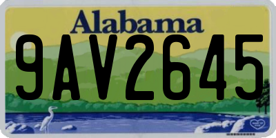AL license plate 9AV2645