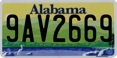 AL license plate 9AV2669