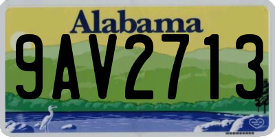 AL license plate 9AV2713