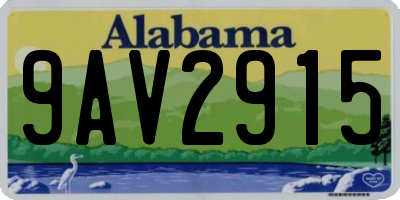 AL license plate 9AV2915
