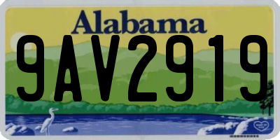 AL license plate 9AV2919