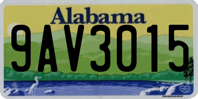 AL license plate 9AV3015