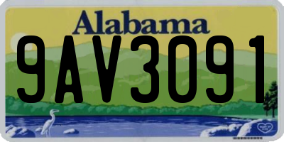 AL license plate 9AV3091