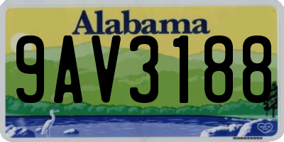 AL license plate 9AV3188
