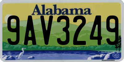 AL license plate 9AV3249