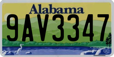 AL license plate 9AV3347