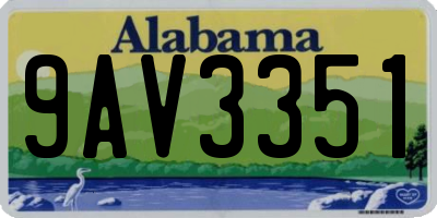 AL license plate 9AV3351