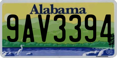 AL license plate 9AV3394