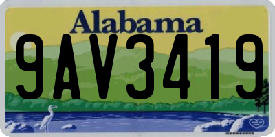 AL license plate 9AV3419