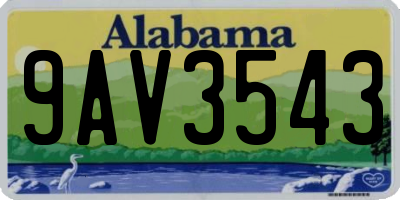 AL license plate 9AV3543