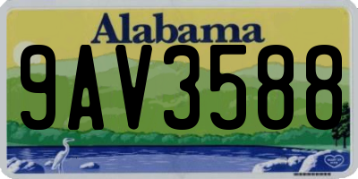 AL license plate 9AV3588