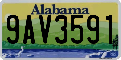 AL license plate 9AV3591