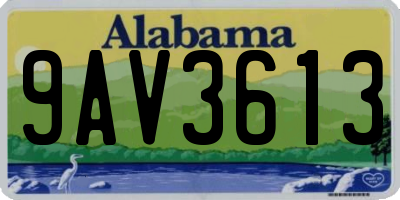 AL license plate 9AV3613