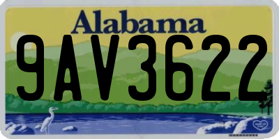 AL license plate 9AV3622