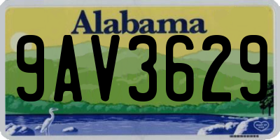 AL license plate 9AV3629