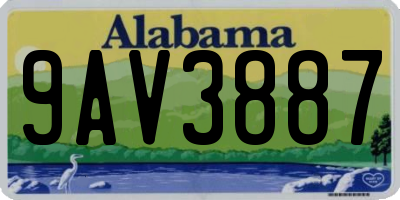 AL license plate 9AV3887