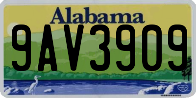 AL license plate 9AV3909
