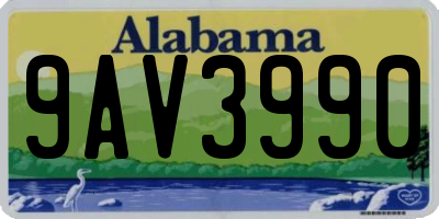 AL license plate 9AV3990