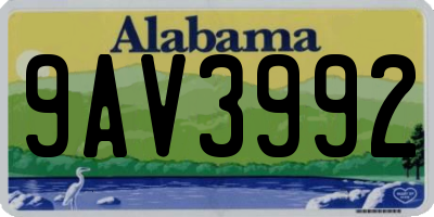 AL license plate 9AV3992