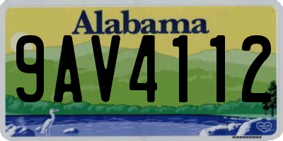 AL license plate 9AV4112