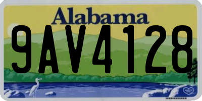AL license plate 9AV4128