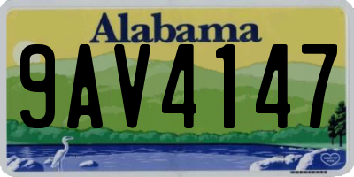 AL license plate 9AV4147