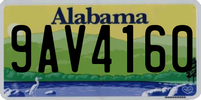 AL license plate 9AV4160