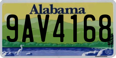 AL license plate 9AV4168