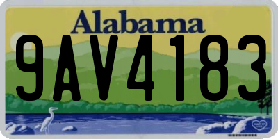 AL license plate 9AV4183