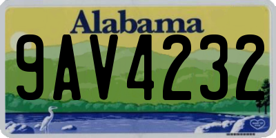 AL license plate 9AV4232