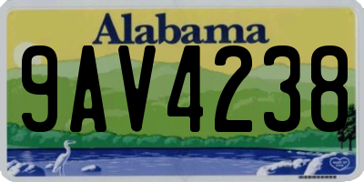 AL license plate 9AV4238